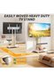 Premium Mobile TV Cart for 55–90 Inch TVs, Height Adjustable Rolling TV Stand with 50° Swivel Mount, Locking Wheels, Adjustable AV Shelf, Cable Management, Max VESA 800x600, Supports 68kg - 4