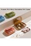 1 item Travel pill box organizer 6 compartments Moisture-resistant Compact portable Transparent brown 10*7.1*3.2 cm daily use