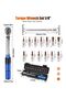 1/4-inch torque wrench, measuring range 2-24 Nm, accuracy ±3%, 72 teeth, reversible, with 100 mm extension bar. - 2