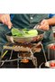 1-Piece Portable Foldable Charcoal BBQ Grill - 23 × 15 × 13 cm - Suitable for Camping, Hiking, Fishing and Outdoor Barbecue - 6