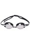 Waterproof and anti-fog swimming goggles with flexible, airtight lenses. Suitable for youth sports swimming goggles made of PC material - Black.