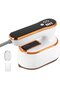 Garment steamer - Compact travel steam iron - with digital display - 1000W foldable design - Gold white design