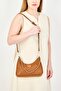 Women Brand Logo Shoulder Bag, Brown - 2
