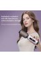Cordless curling brush, 38mm, 2-in-1 hot air styling brush, can straighten and curl hair, 3 temperature settings, ionic styling brush - purple. - 4