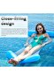 Inflatable pool chair - 4-in-1 floating hammock - Inflatable pool mattress - Inflatable swimming ring - Blue - Foldable floating bed - 80*100 cm - 4