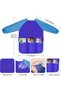 Children's art smock, waterproof Long - sleeve art apron, for children aged 3 - 5, toddler smock for painting artists, for art supplies - blue - 2