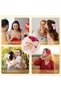6-piece women's hair accessory set including bows, bow hair clips, silky satin bow hair accessories, and pink headbands. - 2