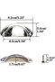 12-piece 3-inch (82 mm) modern silver cabinet cup handles, furniture door hardware knobs with screws for drawers and dressers - 2