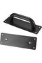2-Pack - Black Stainless Steel Handles - Cabinet Handles - Door Handles - Bathroom Handles - Furniture Hardware - Kitchen Handles - Black - 4