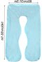 U-shaped maternity pillowcase, 140 x 80 cm, replaceable pillowcase, washable, comfortable and supportive maternity pillow. - 4