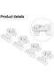 Child-safe refrigerator locks, for cabinets & drawers, with a rotating mechanism for easy installation without drilling, ABS material, 8-pack (white) - 3