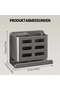 Double wall-mounted toothbrush holder, no drilling required, suitable for smooth surfaces, matte gray. - 2