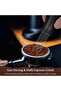 Black 7-Needle Mini Espresso Coffee Tamper Stirrer Tool with 10 Stainless Steel Replacement Needles, Barista Accessories - 3