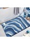 Rug | Non-slip plush bathroom mat: Comfortable and durable decorative rug – perfect for bathrooms, kitchens, and entryways (blue, 40x60cm) - 2