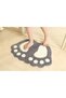 Bathroom non-slip absorbent rug with anti-slip footprint design, soft and comfortable, suitable for bathrooms and children's rooms, 40 x 60 cm, gray. - 2