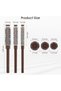 Professional hair dryer comb set, 3-pack, with heated aluminum tube, for quick drying and voluminous styling. - 3