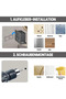 Double wall-mounted toothbrush holder, no drilling required, suitable for smooth surfaces, matte gray. - 4