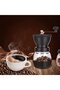 Manual coffee bean grinder with 2 glass jars, hand coffee grinder with ceramic burr, hand crank/handheld, small portable coffee grinders, for camping - 4