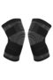 Compression Knee Support Sleeves with Adjustable Straps for Basketball (Black, Size M, Fits 35-42cm Leg) - 4