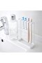Metal toothbrush holder, no drilling required, multi-functional, can store toothpaste and razor, stand, bathroom accessory. - 2