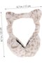 2-piece ear warmers with leopard print, warm plush animal print, white leopard print, unisex - 2