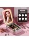Makeup Mirror, Storage Box, Travel Makeup Mirror Case, Makeup Mirror with Light, Dustproof Jewelry Box, For storing makeup brushes, makeup tools - 5