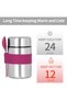 Insulated food flask, stainless steel soup bottle, with spoon, suitable for carrying lunch and dinner food (purple). - 3