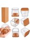 20Pcs Square Transparent Silicone Chair Leg Protectors (Side 27-39mm), Clear Floor Protective Pads for Anti-Scratch Noise Reduction