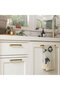 10-Pack 160mm Hole Center Gold-Plated Square Stainless Steel Handles, Modern Furniture & Kitchen Cabinet Door Knobs - 3