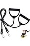 2-Pack Stepper Resistance Bands with Handles & Clips - Fitness Cables for Strength Training - Black