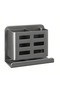 Double wall-mounted toothbrush holder, no drilling required, suitable for smooth surfaces, matte gray.