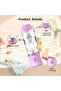 Portable blender, 600ml personal juicer, mini USB rechargeable juicer, compact and waterproof. - 2