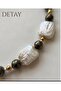 Natural Pearl & Pyrite Stone Necklace - 4