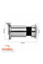 Angled Door Viewer, 60X90 Mm, 180 °   Steel Door Binocular, Satin - 2