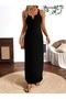 V-Neck Long Dress with Side Slits