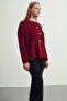 Women's Soft Plush Look Beard Knitwear Cardigan Jacket