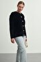 Women's Soft Plush Look Beard Knitwear Cardigan Jacket - 2