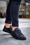 Zrk-X122 High Quality Black Orthopedic Sole Lace-Up Men's Sneaker - 2
