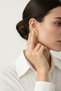 Yellow Color Leaf Patterned Stylish Bijouterie Earrings Special for Women for Daily and Evening Dress Use - 3