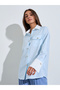 Blue Striped Long Sleeves Shirt with Contrast Trim - 3