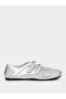 Silver Solid Round Toe Velcro Sneakers