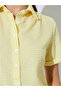 Yellow Checked Short Sleeves Regular Shirt - 3