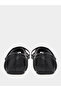 Black Solid Round Toe Velcro Sneakers - 4