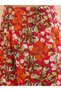 Women Red Floral Printed Rayon Co Ord Set With Tunic & Pants - 4