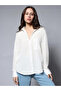 White 100% Cotton Solid Button Down Shirt - 2
