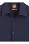 Navy Blue Plain Regular Fit Long Casual Shirt - 7