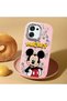 Oppo A6 Pro Compatible Case Camera Protector Pink Silicone Couple Phone Case Character Patterned - 2