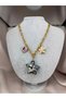 Women's Gold Color Starfish Figured Chain Necklace with Shell Detail, Marine Summer Stylish Necklace