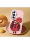 Samsung Galaxy S25 Compatible Case Camera Protector Pink Silicone Couple Phone Case Girl Patterned - 2
