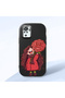 Redmi Note 10 4g Compatible Case Camera Protective Black Silicone Couple Phone Case Girl Patterned